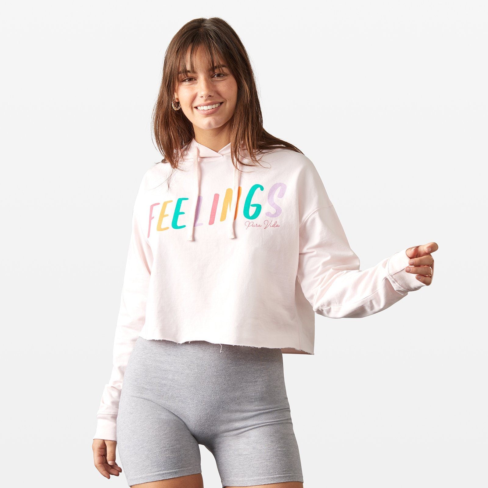 Feelings Crop Hoodie