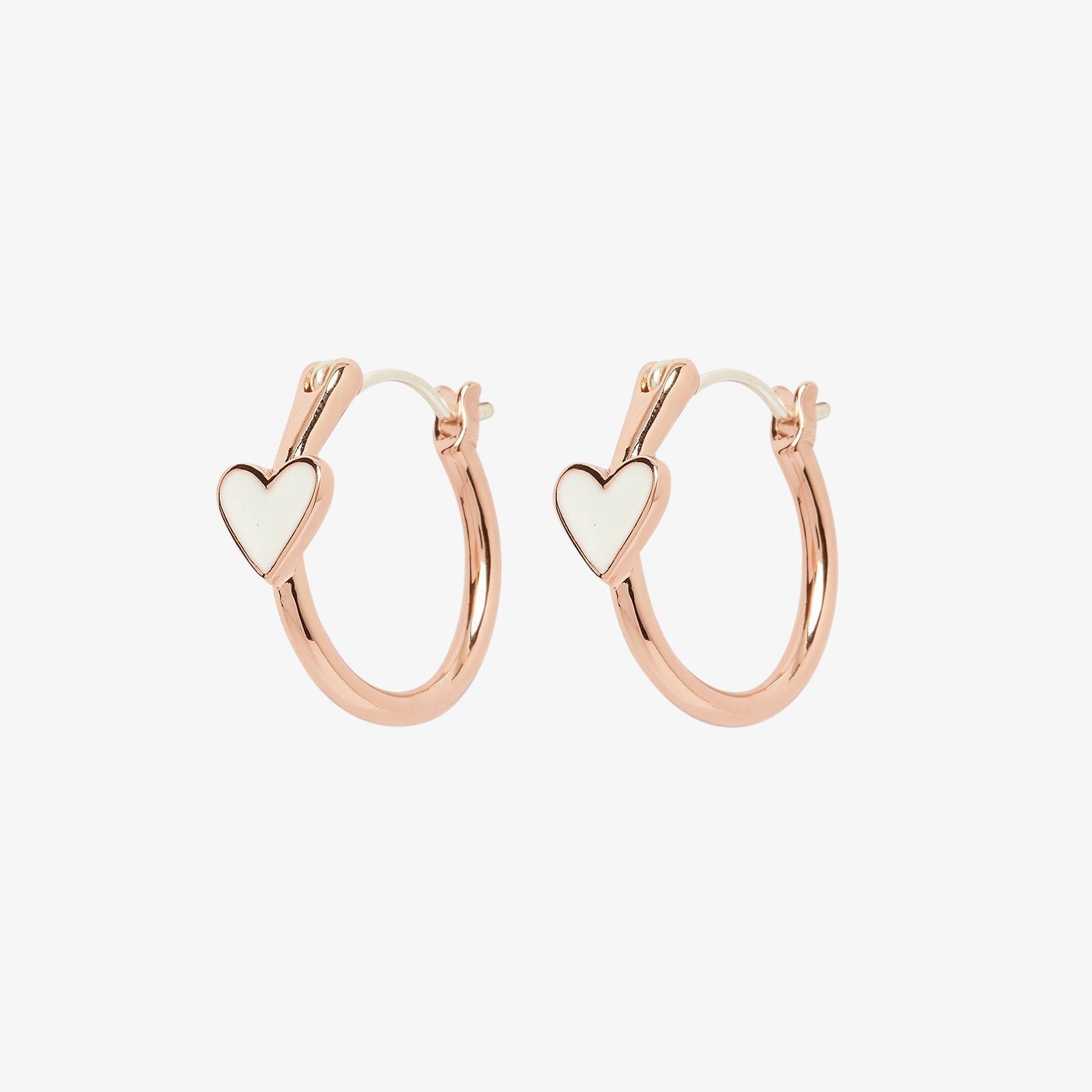 Petite Heart Hoop Earrings