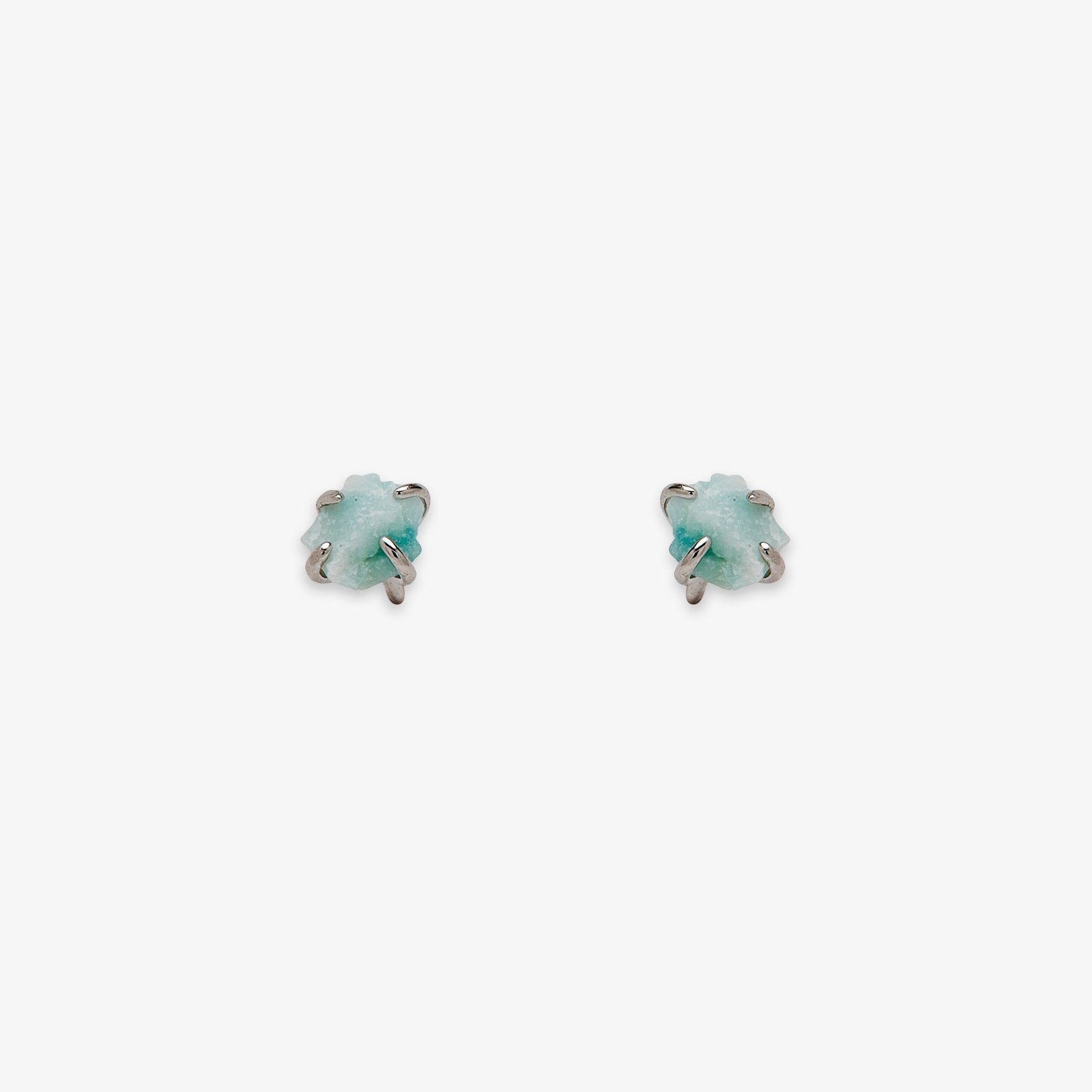 Raw Gemstone Stud Earrings