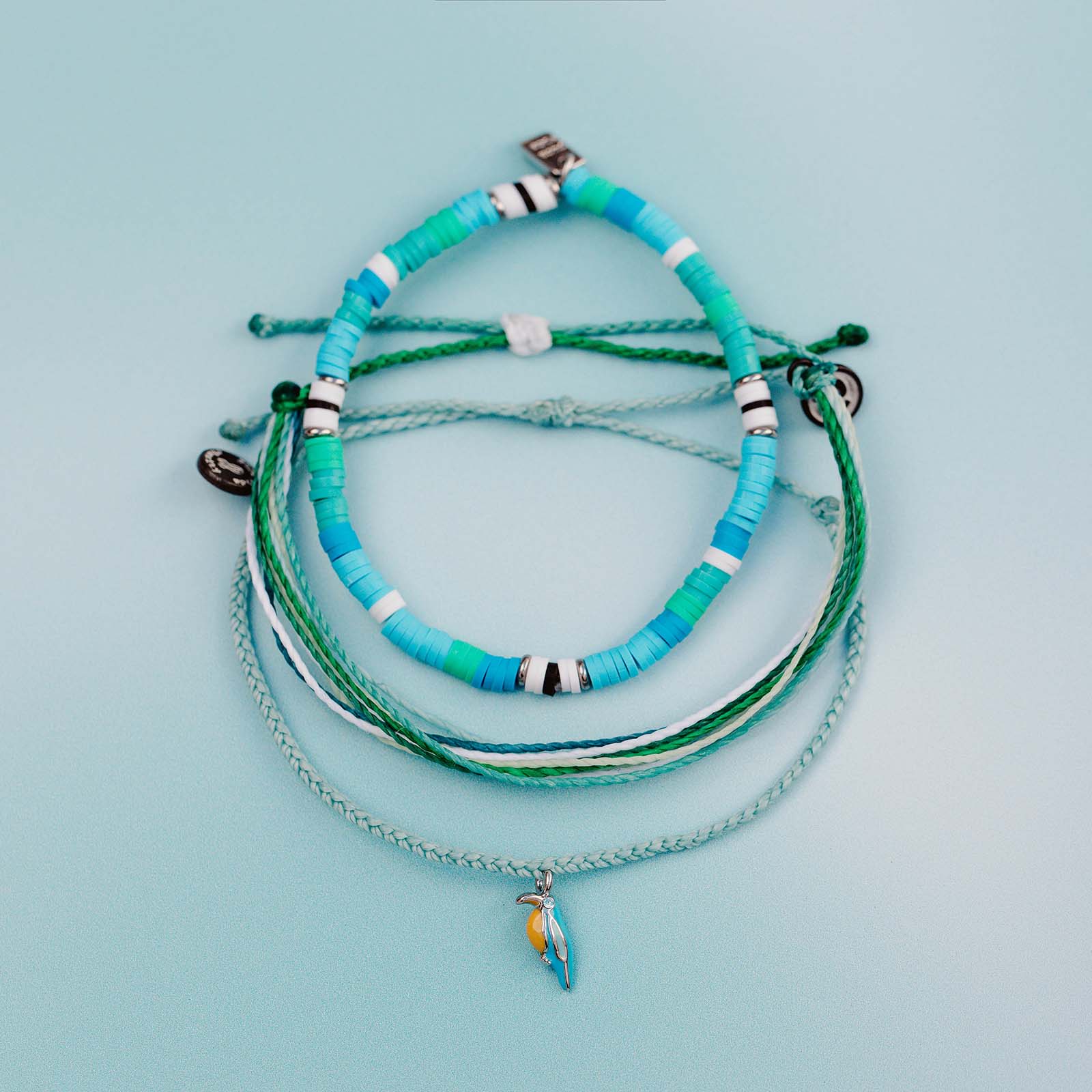 Rainforest Heshi Bead Stretch Bracelet