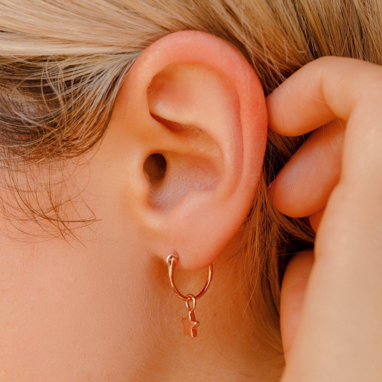 Star Hoop Earrings