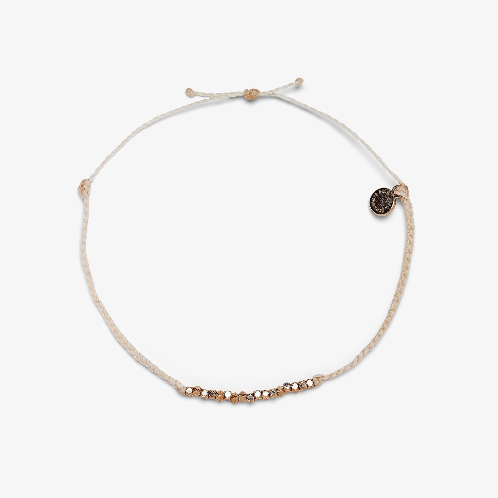 Faceted Metal Bead Anklet