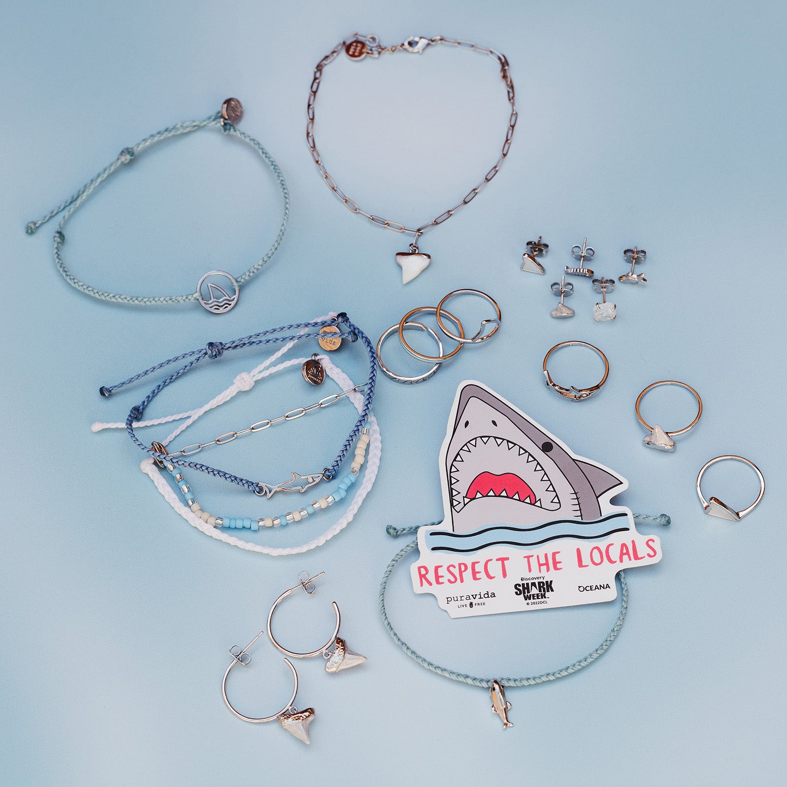 Hanging Shark Charm Bracelet