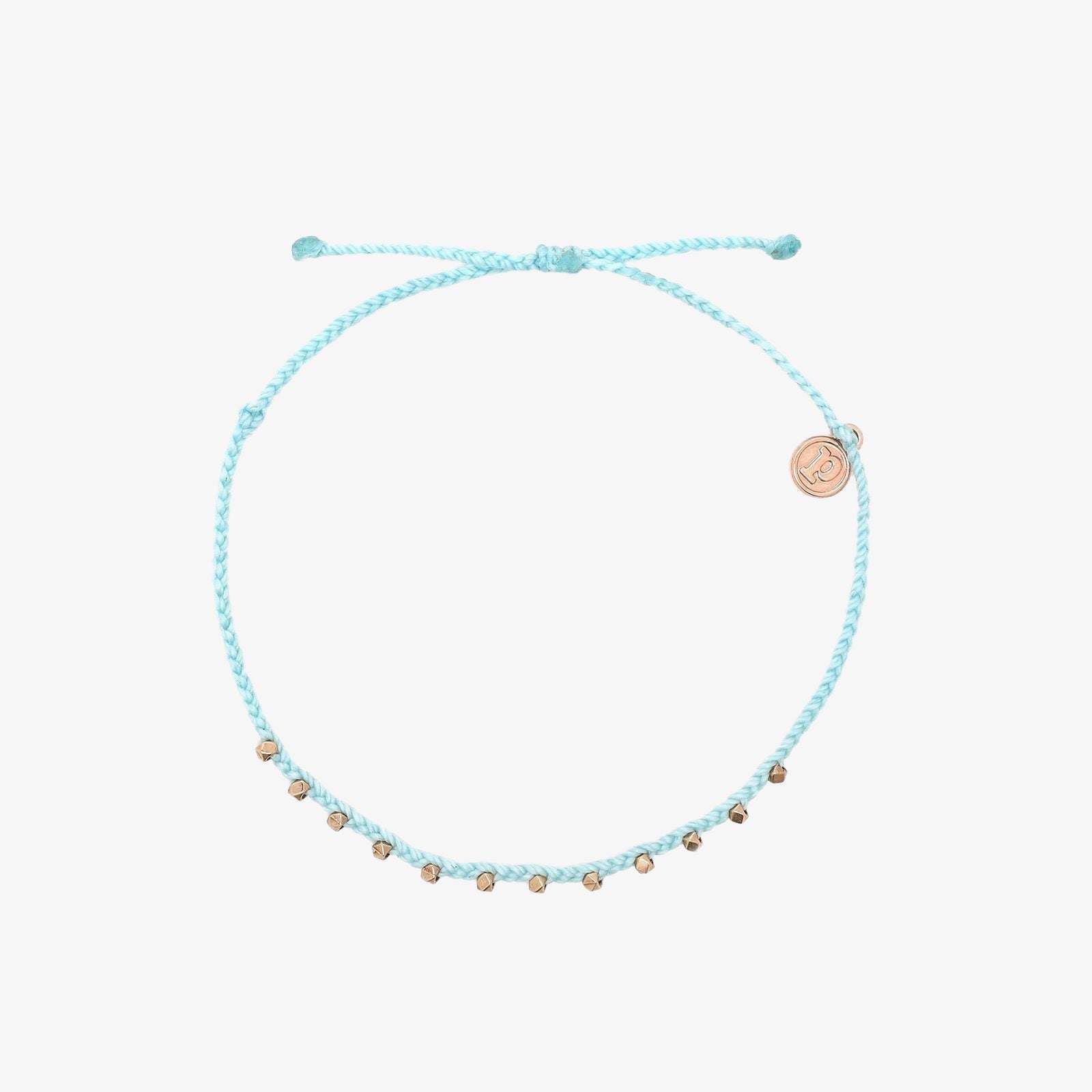 Rose Gold Stitched Beaded Anklet