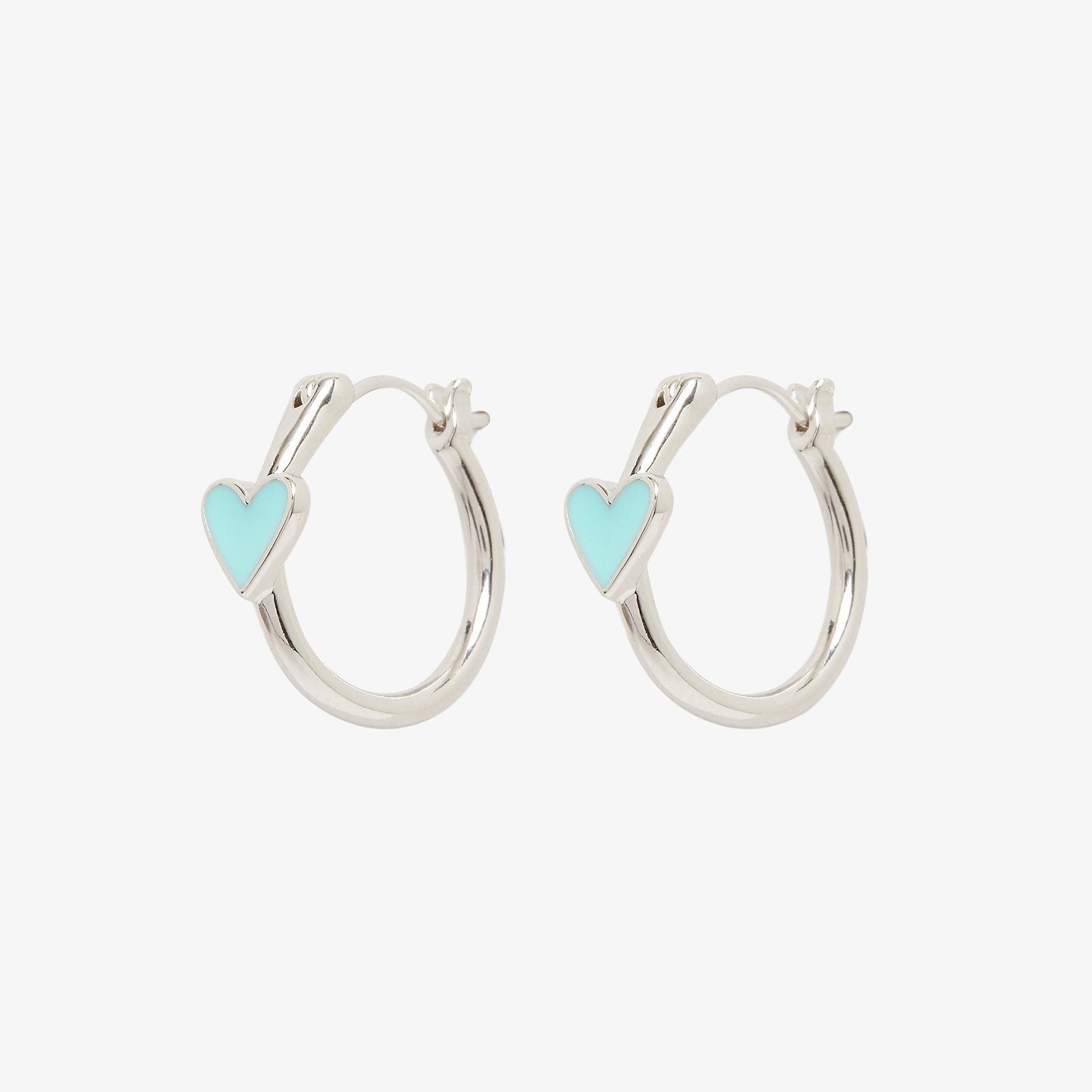 Petite Heart Hoop Earrings