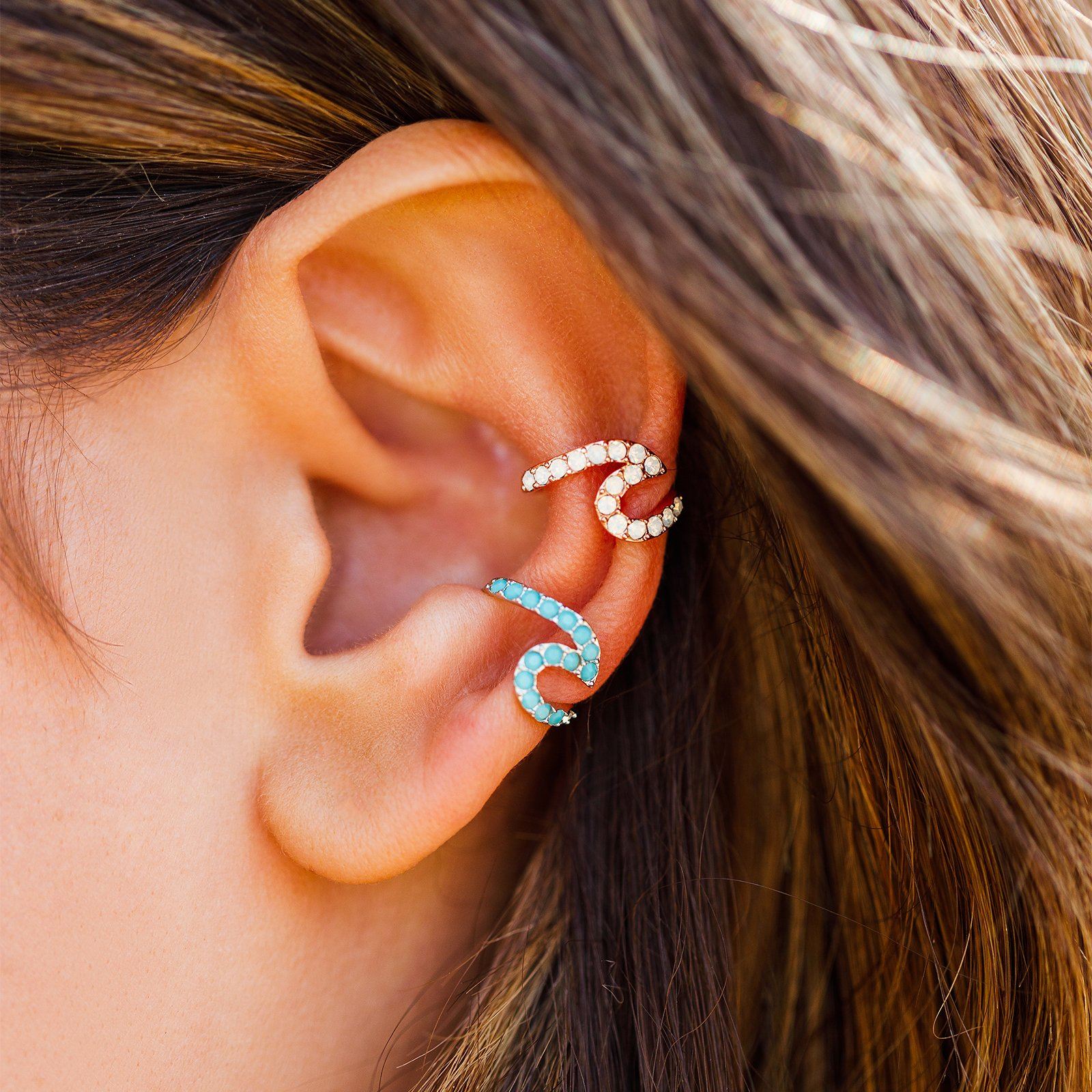 Stone Wave Ear Cuff