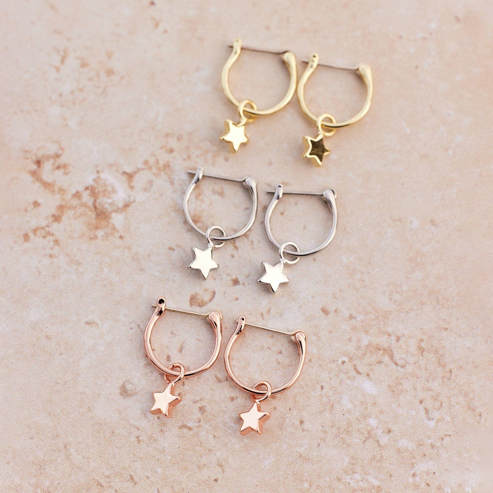 Star Hoop Earrings