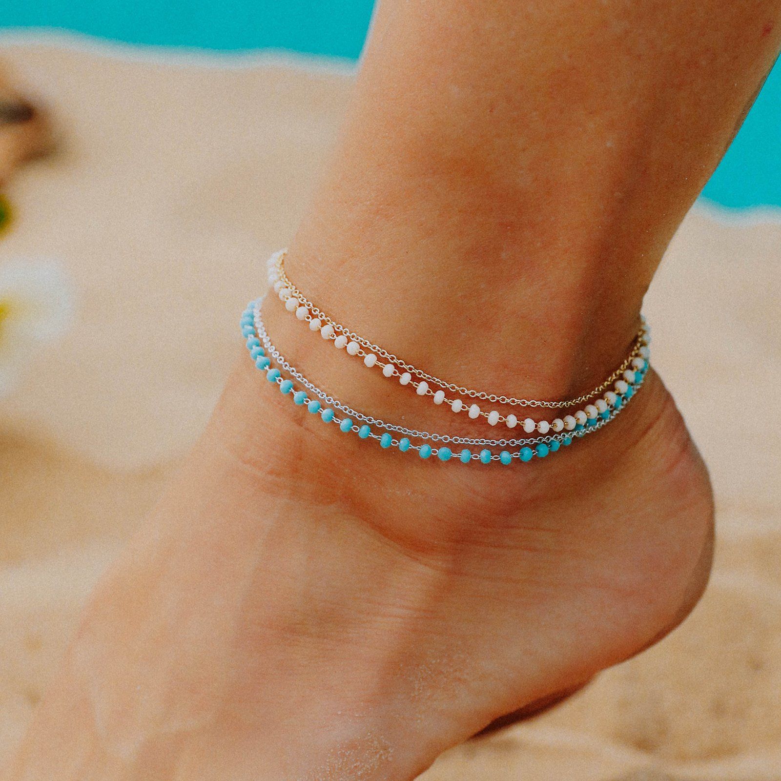 Beaded Chain Anklet