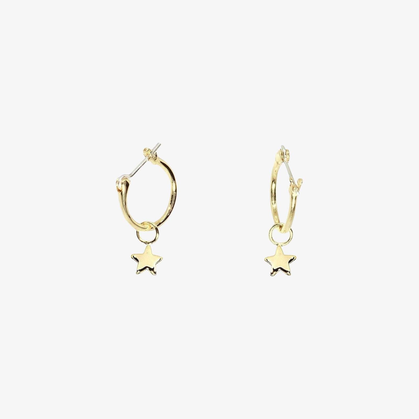 Star Hoop Earrings