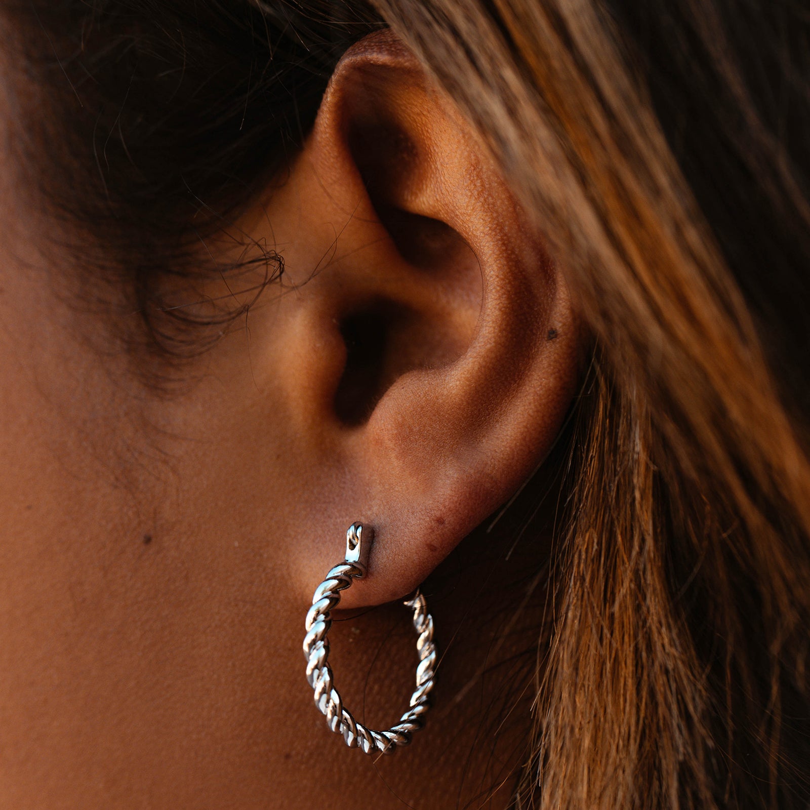 Rope Chain Hoop Earrings