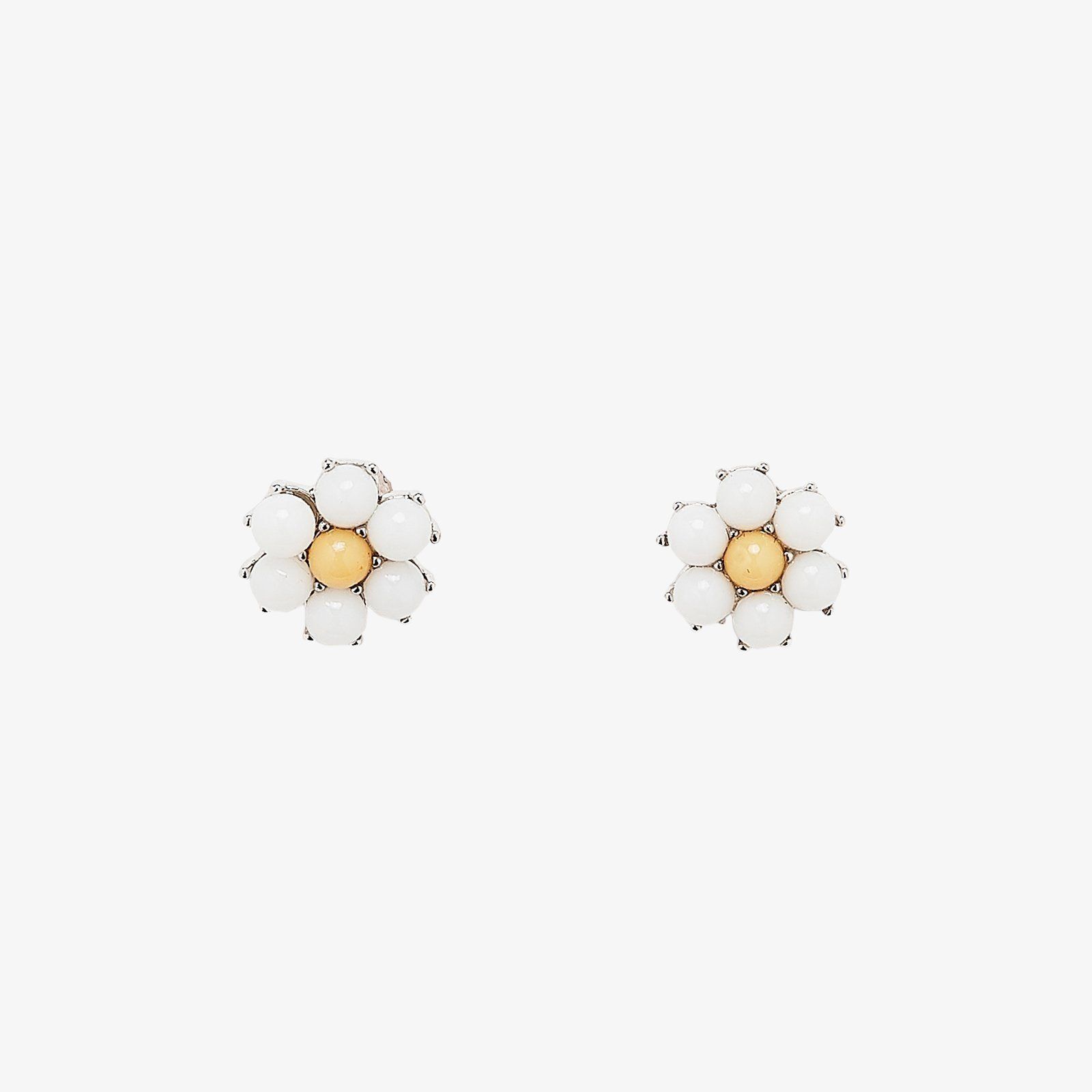 Gemstone Daisy Earrings