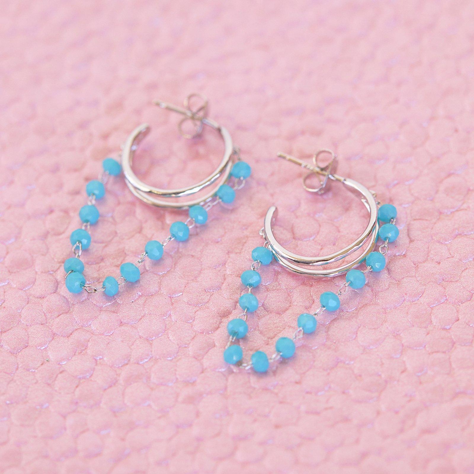 Neon Chain Hoop Earring