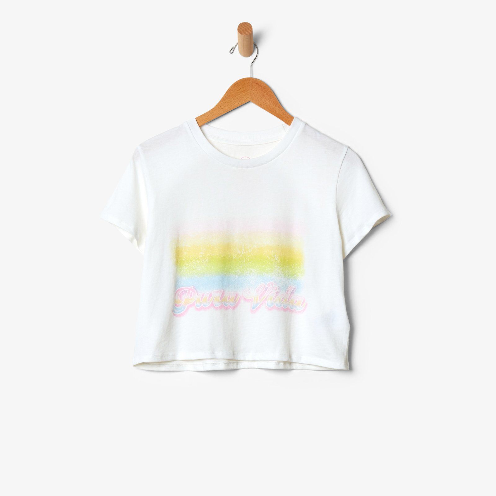 Pura Vida Rainbow Crop Tee