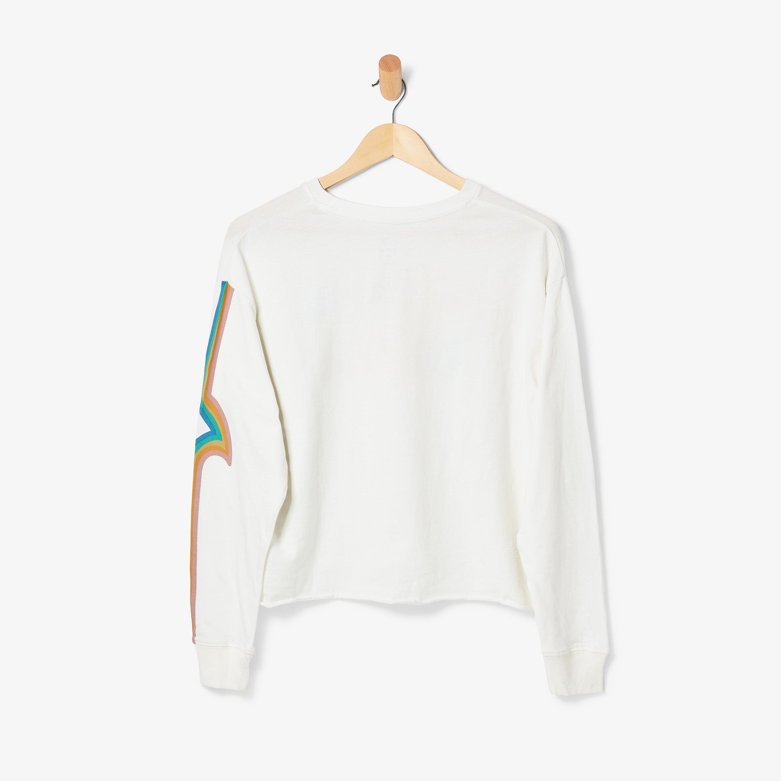 Rainbow Wave Long Sleeve Boxy Tee